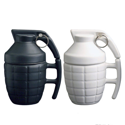 New Style Grenade Ceramic Mug With Lid Military Grenade Weapon Shape Coffee Mug - Amazhona 