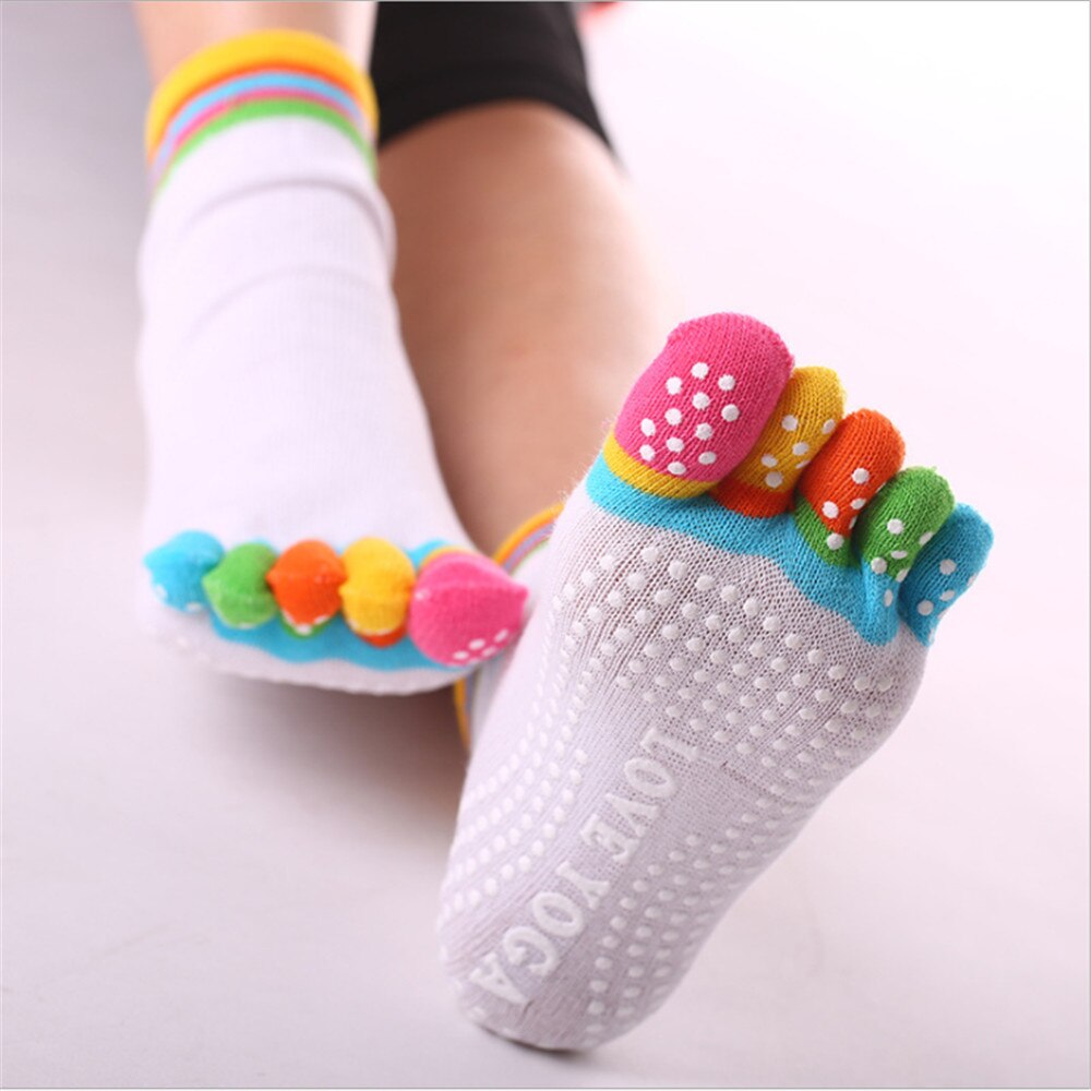 New Style Yoga Socks Cute and Fun Non-Slip Ladies Socks Harajuku Ing Five-finger Socks - Amazhona 