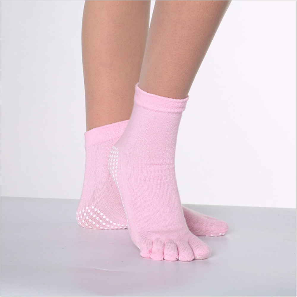 New Style Yoga Socks Cute and Fun Non-Slip Ladies Socks Harajuku Ing Five-finger Socks - Amazhona 