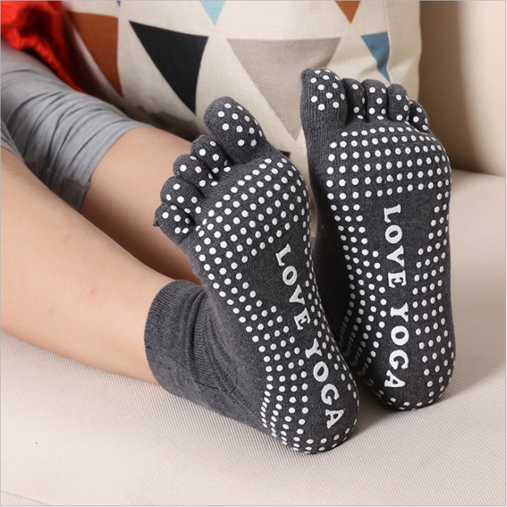 New Style Yoga Socks Cute and Fun Non-Slip Ladies Socks Harajuku Ing Five-finger Socks - Amazhona 