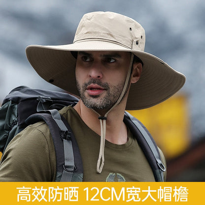 New Sun Protection Fishing Hat Summer Breathable Mesh Camping Hiking Caps Anti-UV Sun Hat Mountaineering Caps Men's Panama Hat - Amazhona 