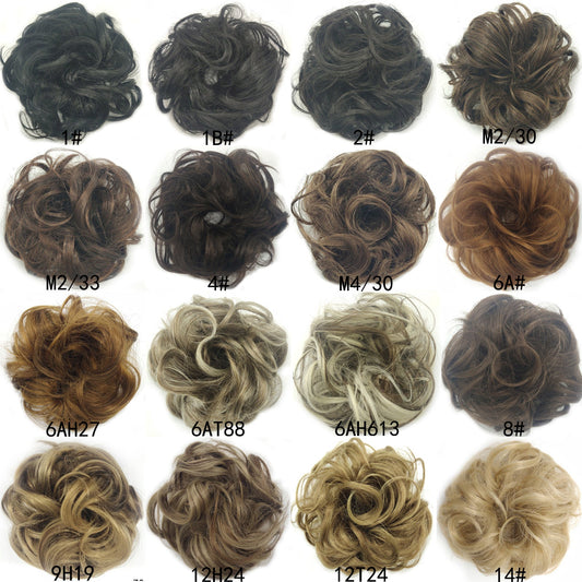 New Trendy Design Women Wavy Curly Messy Hair Bun Synthetic - Amazhona 