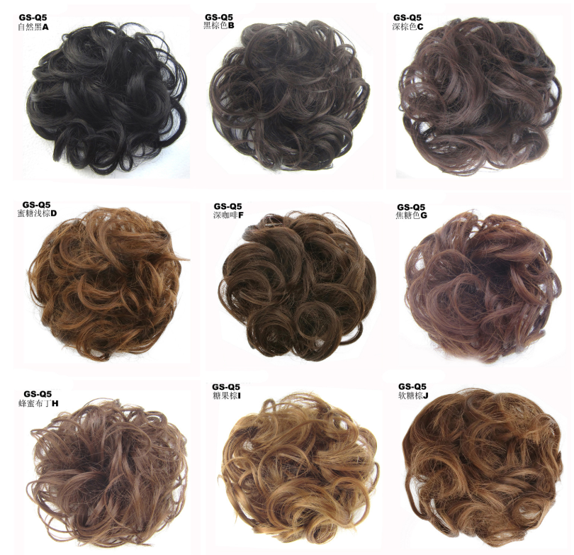 New Trendy Design Women Wavy Curly Messy Hair Bun Synthetic - Amazhona 