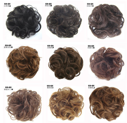 New Trendy Design Women Wavy Curly Messy Hair Bun Synthetic - Amazhona 