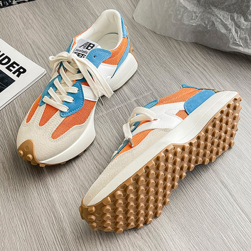 New Waffle Small Waist Forrest Gump Shoes Women Sneakers Breathable Mesh Fitness Running Casual Sports Shoes Vulcanized Sneakers - Amazhona 