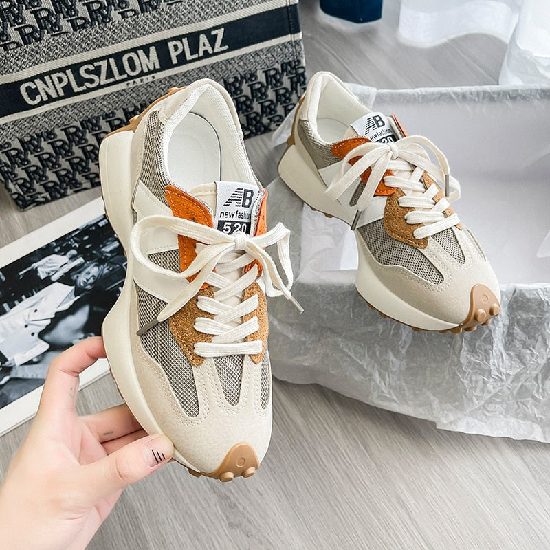 New Waffle Small Waist Forrest Gump Shoes Women Sneakers Breathable Mesh Fitness Running Casual Sports Shoes Vulcanized Sneakers - Amazhona 