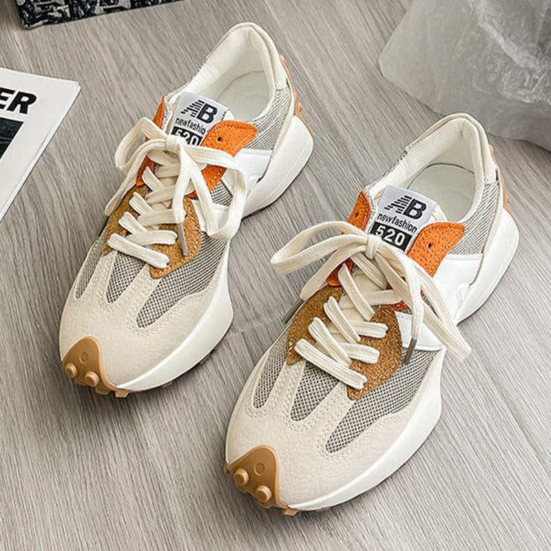 New Waffle Small Waist Forrest Gump Shoes Women Sneakers Breathable Mesh Fitness Running Casual Sports Shoes Vulcanized Sneakers - Amazhona 