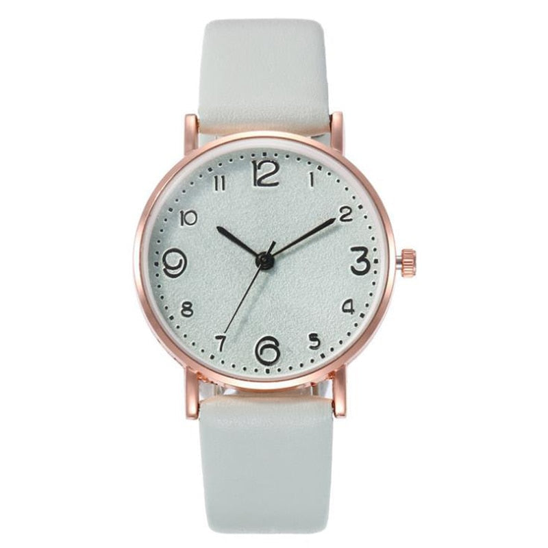 New Women Watch Luxury Brand Casual Exquisite Leather Belt Watches With Fashionable Simple Style Quartz WristWatch Reloj Mujer - Amazhona 