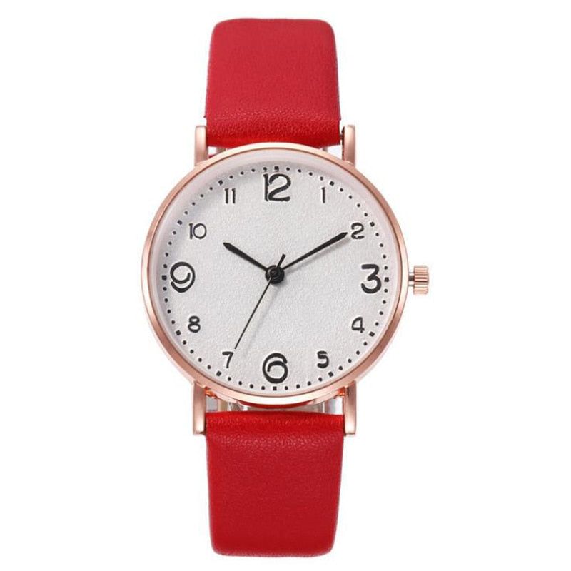 New Women Watch Luxury Brand Casual Exquisite Leather Belt Watches With Fashionable Simple Style Quartz WristWatch Reloj Mujer - Amazhona 