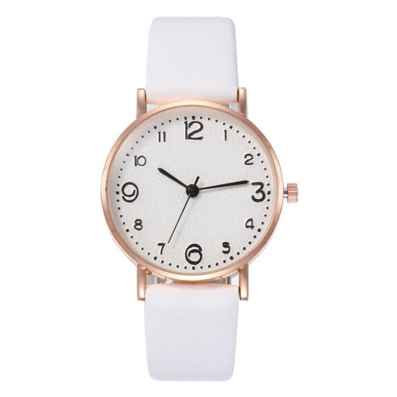 New Women Watch Luxury Brand Casual Exquisite Leather Belt Watches With Fashionable Simple Style Quartz WristWatch Reloj Mujer - Amazhona 