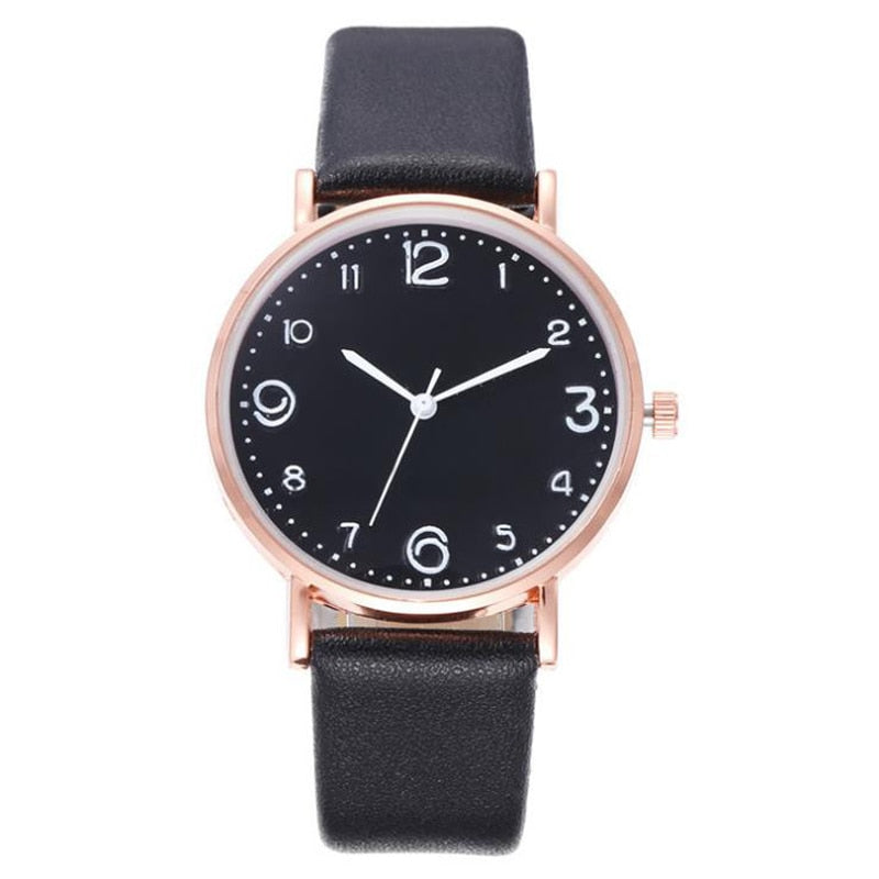 New Women Watch Luxury Brand Casual Exquisite Leather Belt Watches With Fashionable Simple Style Quartz WristWatch Reloj Mujer - Amazhona 