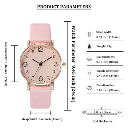 New Women Watch Luxury Brand Casual Exquisite Leather Belt Watches With Fashionable Simple Style Quartz WristWatch Reloj Mujer - Amazhona 