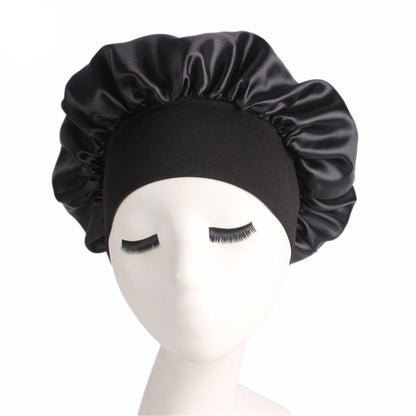 Newly Women's Satin Solid Sleeping Hat Night Sleep Cap Hair Care Bonnet Nightcap For Women Men Unisex Cap bonnet de nuit - Amazhona 