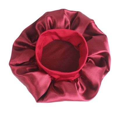 Newly Women's Satin Solid Sleeping Hat Night Sleep Cap Hair Care Bonnet Nightcap For Women Men Unisex Cap bonnet de nuit - Amazhona 