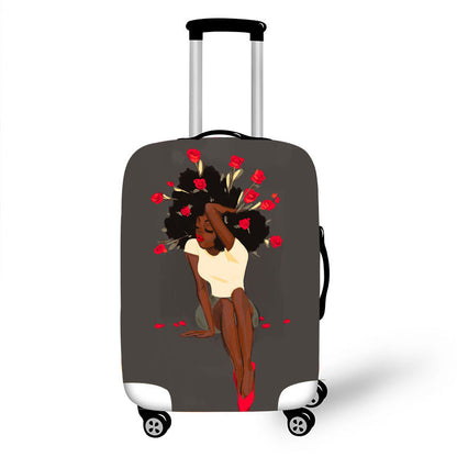 Nopersonality African Art Girl Travel Accessories Luggage Cover Suitcase Protection Baggage Dust Cover Stretch Fabrics 18-30inch - Amazhona 