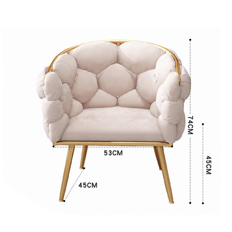 Nordic Ins Leisure Single Sofa Chairs Light luxury Net Red Girl bedroom Chair Nail Salon Makeup Chair Creative Bedroom Chair New - Amazhona 