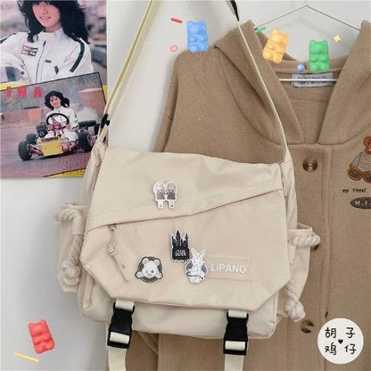 Nylon Handbags Shoulder Bag Large Capacity Crossbody Bags for Teenager Girls Men Harajuku Messenger Bag Student School Bags Sac - Amazhona 