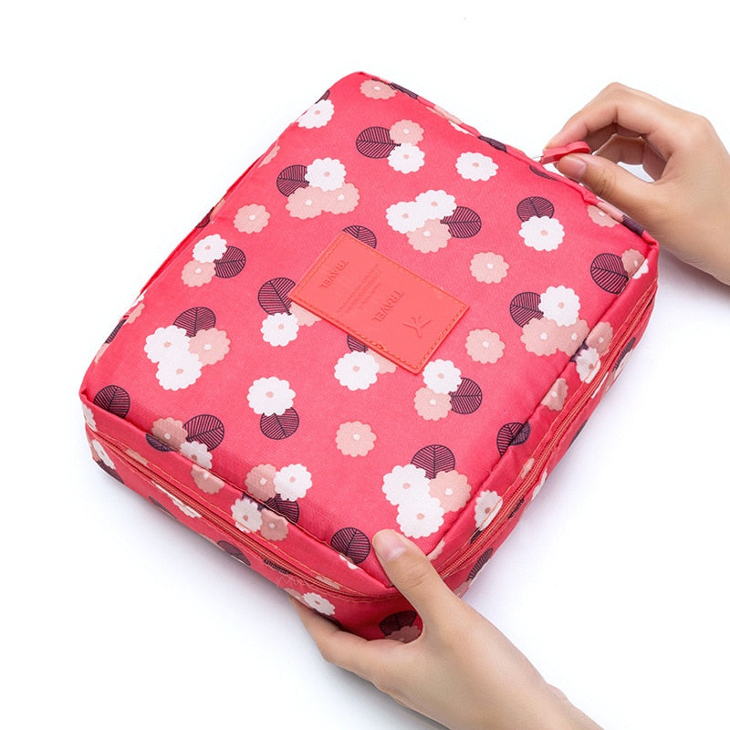 Outdoor Girl Cosmetic Bag Makeup Bag Women Toiletries Organizer Waterproof Female Storage Make up Cases - Amazhona 