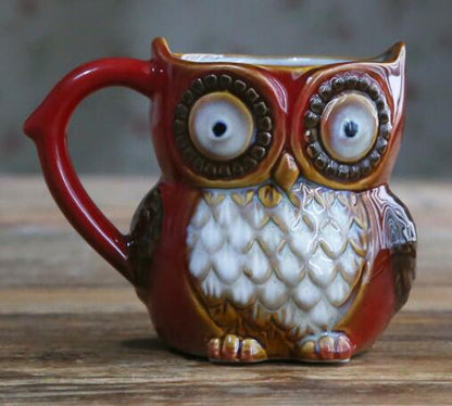 Owl Ceramic Cup - Amazhona 