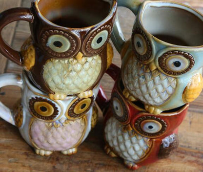 Owl Ceramic Cup - Amazhona 