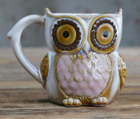 Owl Ceramic Cup - Amazhona 