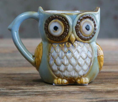 Owl Ceramic Cup - Amazhona 