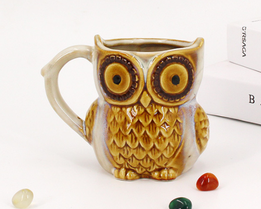 Owl Ceramic Cup - Amazhona 