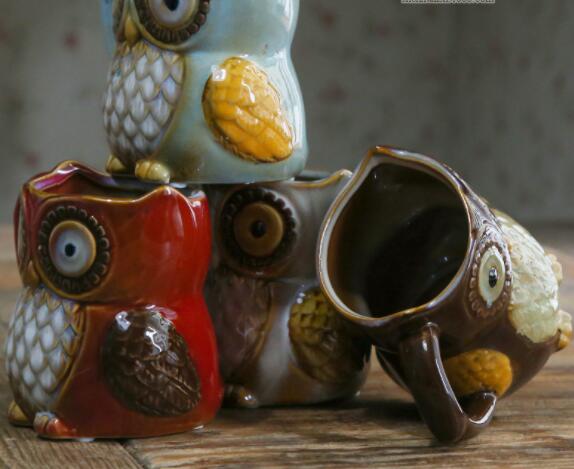 Owl Ceramic Cup - Amazhona 