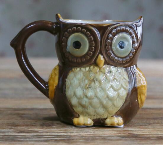 Owl Ceramic Cup - Amazhona 