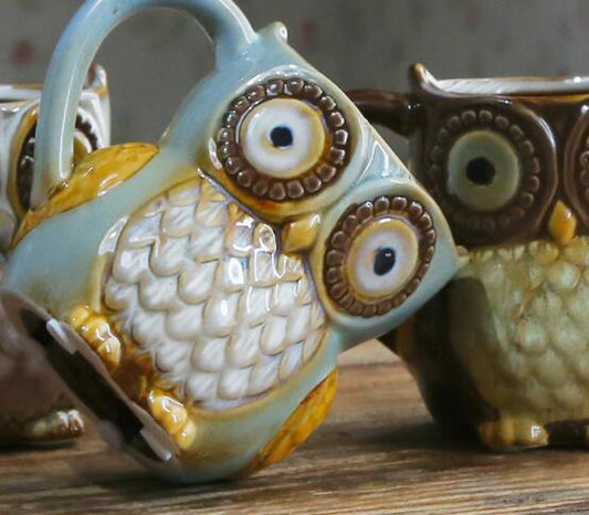 Owl Ceramic Cup - Amazhona 