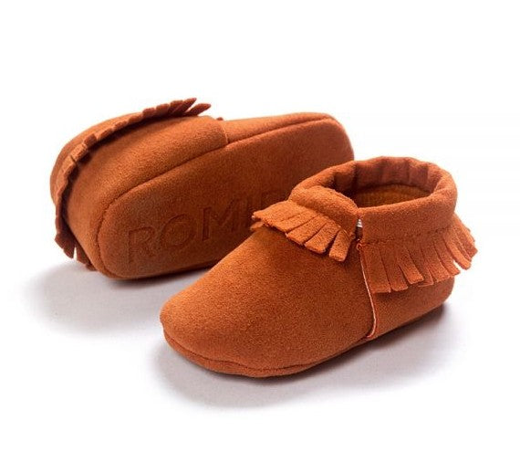 PU Suede Leather Newborn Baby Shoes - Amazhona 