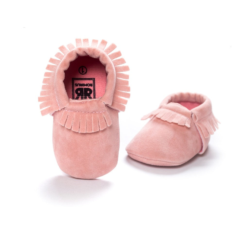 PU Suede Leather Newborn Baby Shoes - Amazhona 