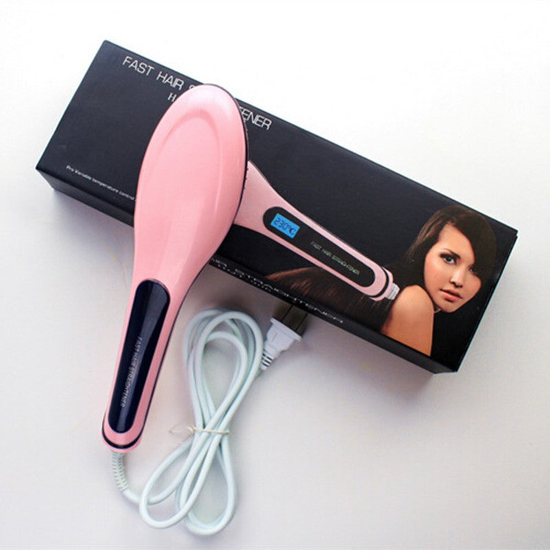 Paddle Brush Hair Straightener - Amazhona 