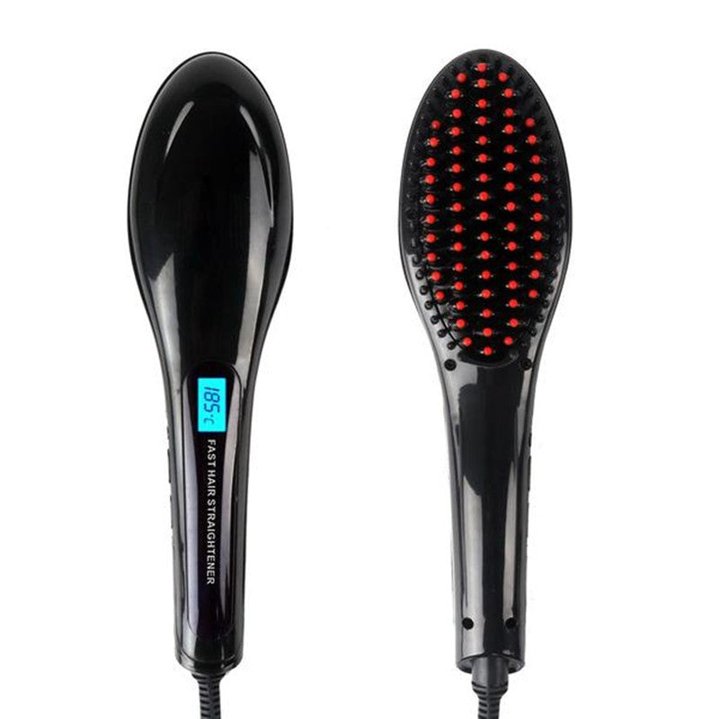 Paddle Brush Hair Straightener - Amazhona 