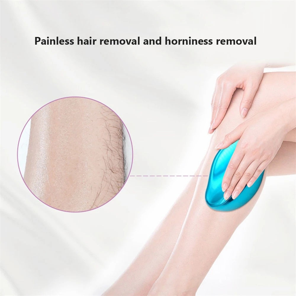 Painless Physical Hair Removal Crystal Hair Erase Safe Easy Cleaning Reusable Body Beauty Hair Depilation Glass Shaver - Amazhona 