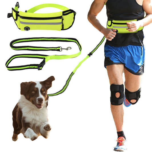 Pet Waist Bag Sports Traction Rope Reflective Waterproof Running Traction Rope - Amazhona 