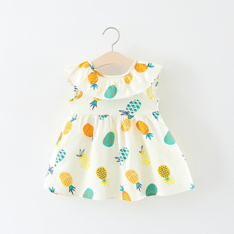 Pineapple print baby dress - Amazhona 