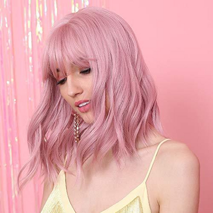 Pink Qi Liu Haizhong Long Curly Hair - Amazhona 