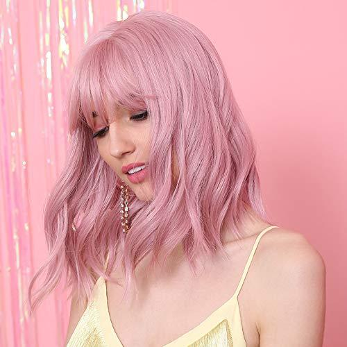 Pink Qi Liu Haizhong Long Curly Hair - Amazhona 