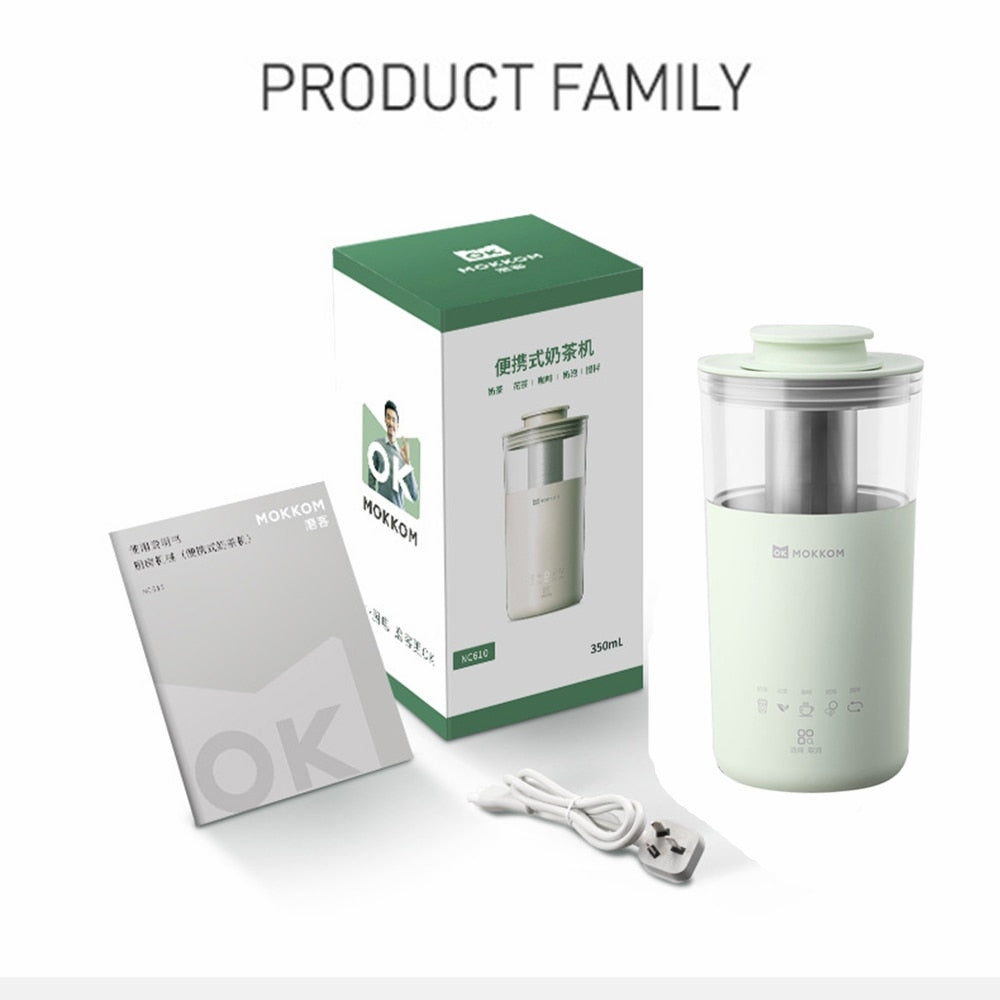 Portable 5 in 1 Electric Coffee Maker Milk Tea Machine Milk Frother 110V 220V Automatic Kitchen Blender Home DIY Cafeteira 350ml - Amazhona 