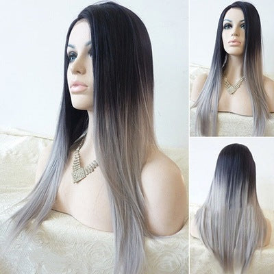 Premium Fibre Ombre Gray Wig - Amazhona 