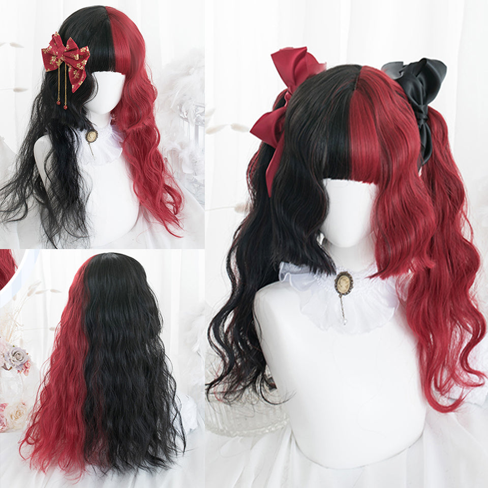 Princess cut long straight hair double ponytail wig - Amazhona 