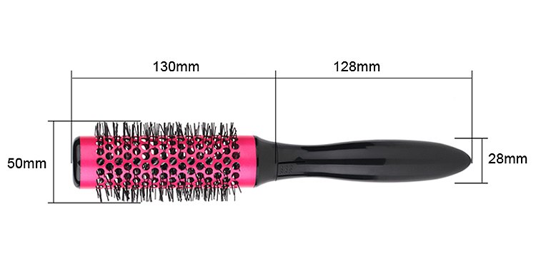 Professional Hair Dressing Brushes High Temperature Resistant Ceramic Iron Round Comb Beauty Hair Makeup Tool 50mm 6pcs/set - Amazhona 