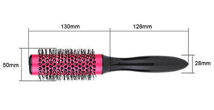 Professional Hair Dressing Brushes High Temperature Resistant Ceramic Iron Round Comb Beauty Hair Makeup Tool 50mm 6pcs/set - Amazhona 