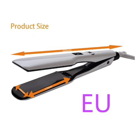 Professional Wide Plates Hair Straightener Curler Ceramic Flat Iron Keratin Straightening Curling Irons Styling Tool 360 Degree - Amazhona 