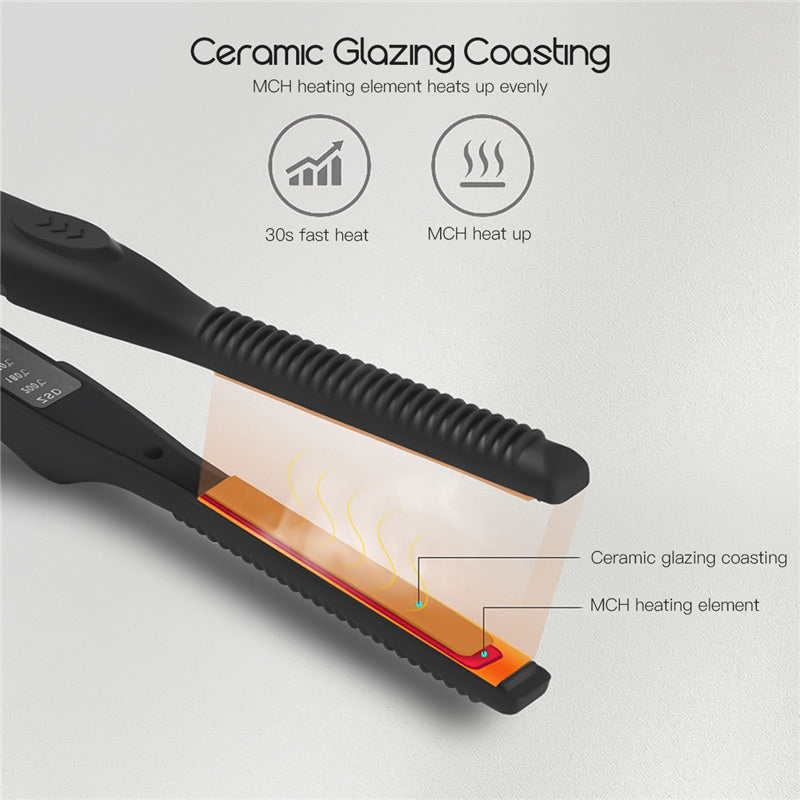 Professional flat iron ceramic hair straightener - Amazhona 