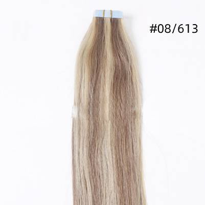 Pu traceless nano human hair European and American hair extension 16inch 40cm 20 piece pack - Amazhona 