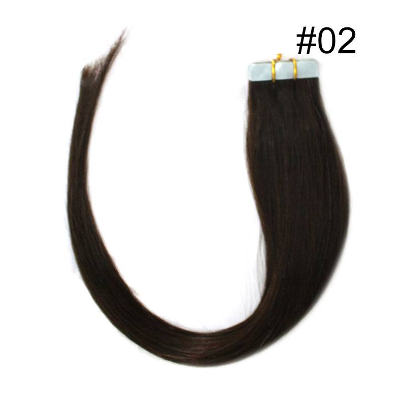 Pu traceless nano human hair European and American hair extension 16inch 40cm 20 piece pack - Amazhona 