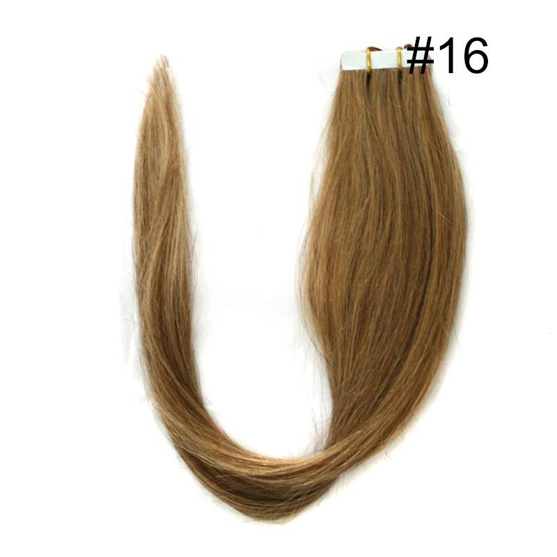 Pu traceless nano human hair European and American hair extension 16inch 40cm 20 piece pack - Amazhona 