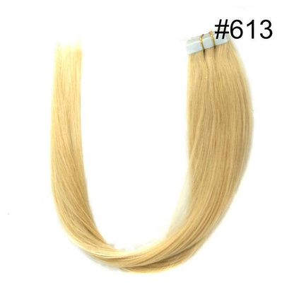 Pu traceless nano human hair European and American hair extension 16inch 40cm 20 piece pack - Amazhona 